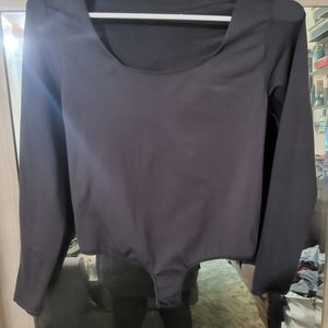 skims scoopneck bodysuit  Black